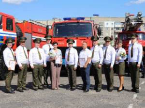 Сёння ў Лепельскім раённым аддзеле па НС прайшло ўрачыстае пастраенне