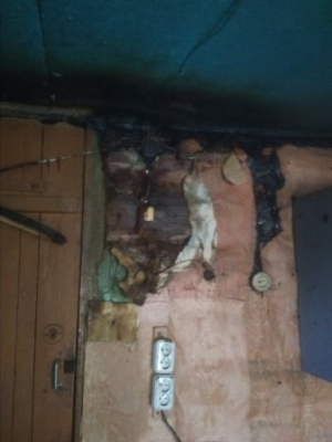 Пожар дома в городе Лепеле