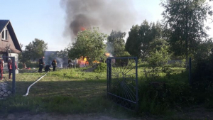 О пожаре бани в Лепельском р-не