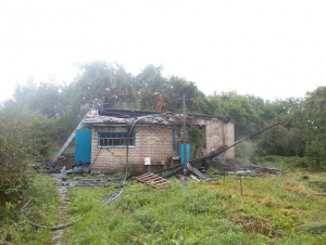 Пожар дома в Лепельском районе