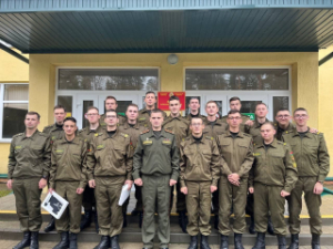 У 52-м асобным спецыялізаваным пошукавым батальёне прайшло ўрачыстае мерапрыемства, прысвечанае звальненню ў запас вайскоўцаў, прызваных у маі-лістападзе 2023 года
