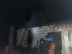 Пожар гаража в Лепельском районе