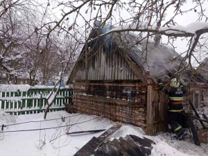 Пожар хозяйственной постройки в городе Лепеле