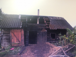 Пожар бани в городе Лепеле