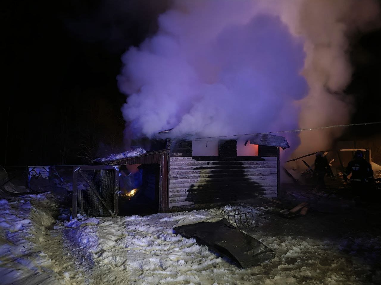 О загорании бани и гаража в Лепельском районе